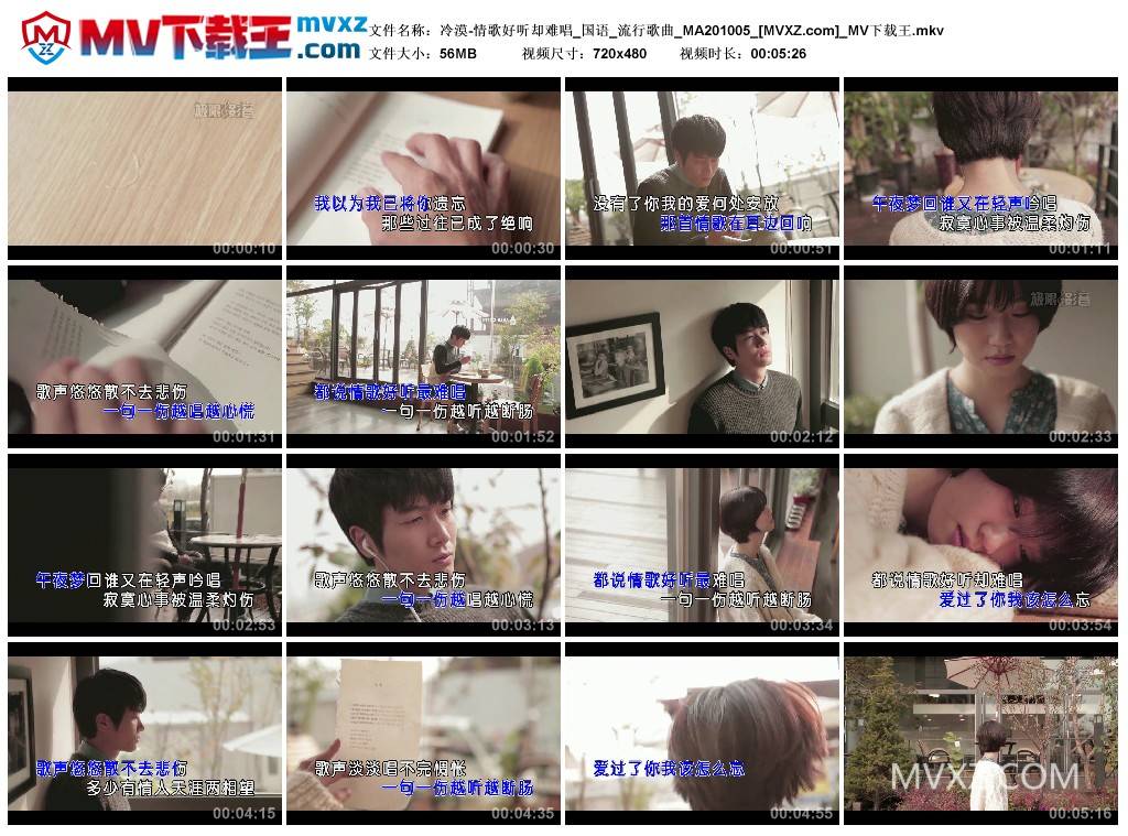 冷漠-情歌好听却难唱_国语_流行歌曲_MA201005